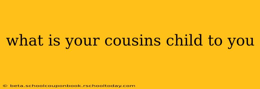 what is your cousins child to you