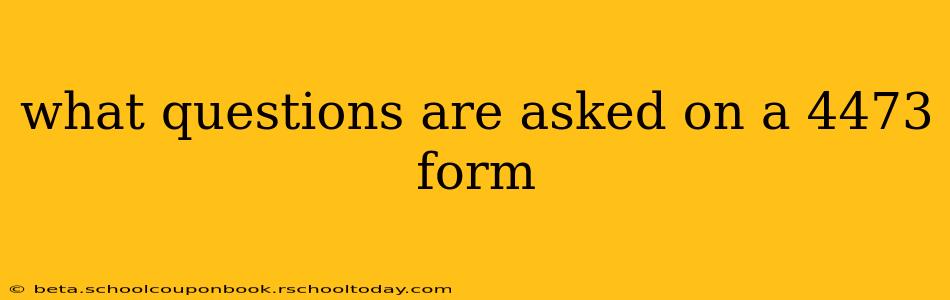 what questions are asked on a 4473 form