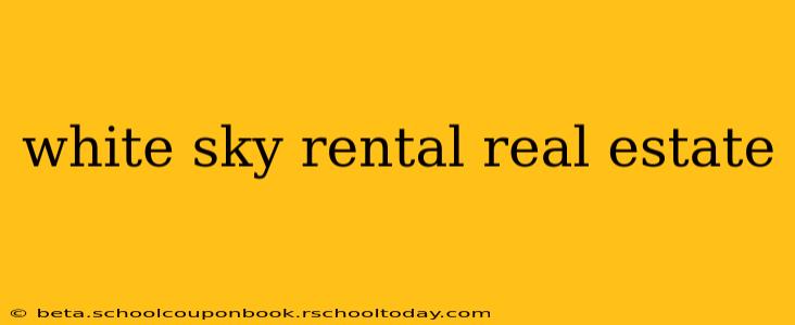 white sky rental real estate