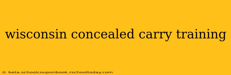 wisconsin concealed carry training