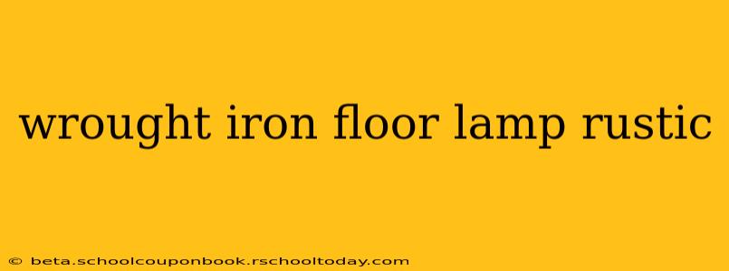 wrought iron floor lamp rustic